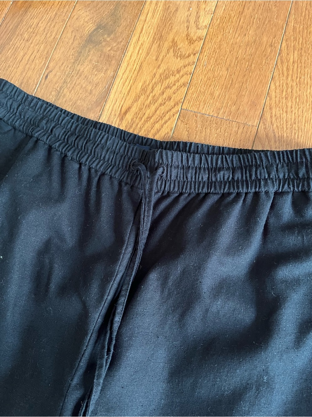Banana Republic Tall Black STRAIGHT-LEG PULL-ON Linen Pant - Picture 3 of 10